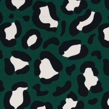 Swafing Modal French Terry Animalprint auf Grün